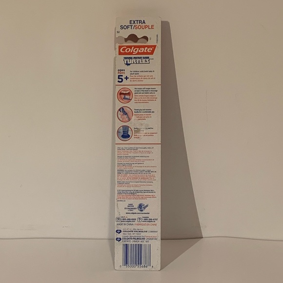 4/$25 [NEW] TEENAGE MUTANT NINJA TURTLES COLGATE KIDS TMNT EXTRA SOFT TOOTHBRUSH - Picture 2 of 4